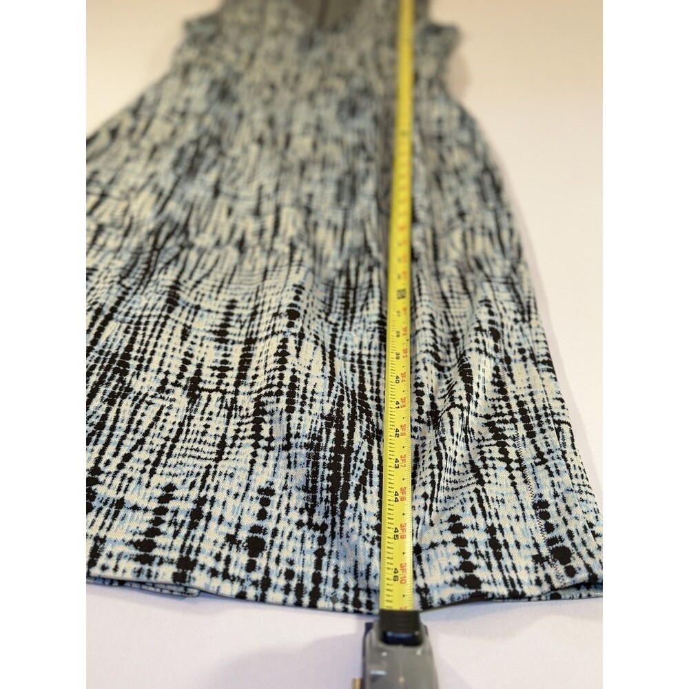 Diane Von Furstenberg DVF Blue Abstract Sheath Dress Size 10 Made in Portugal - Picture 8 of 15